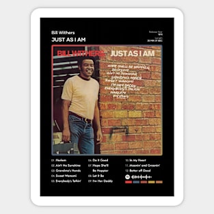 Bill Withers - Just As I Am Tracklist Album Sticker